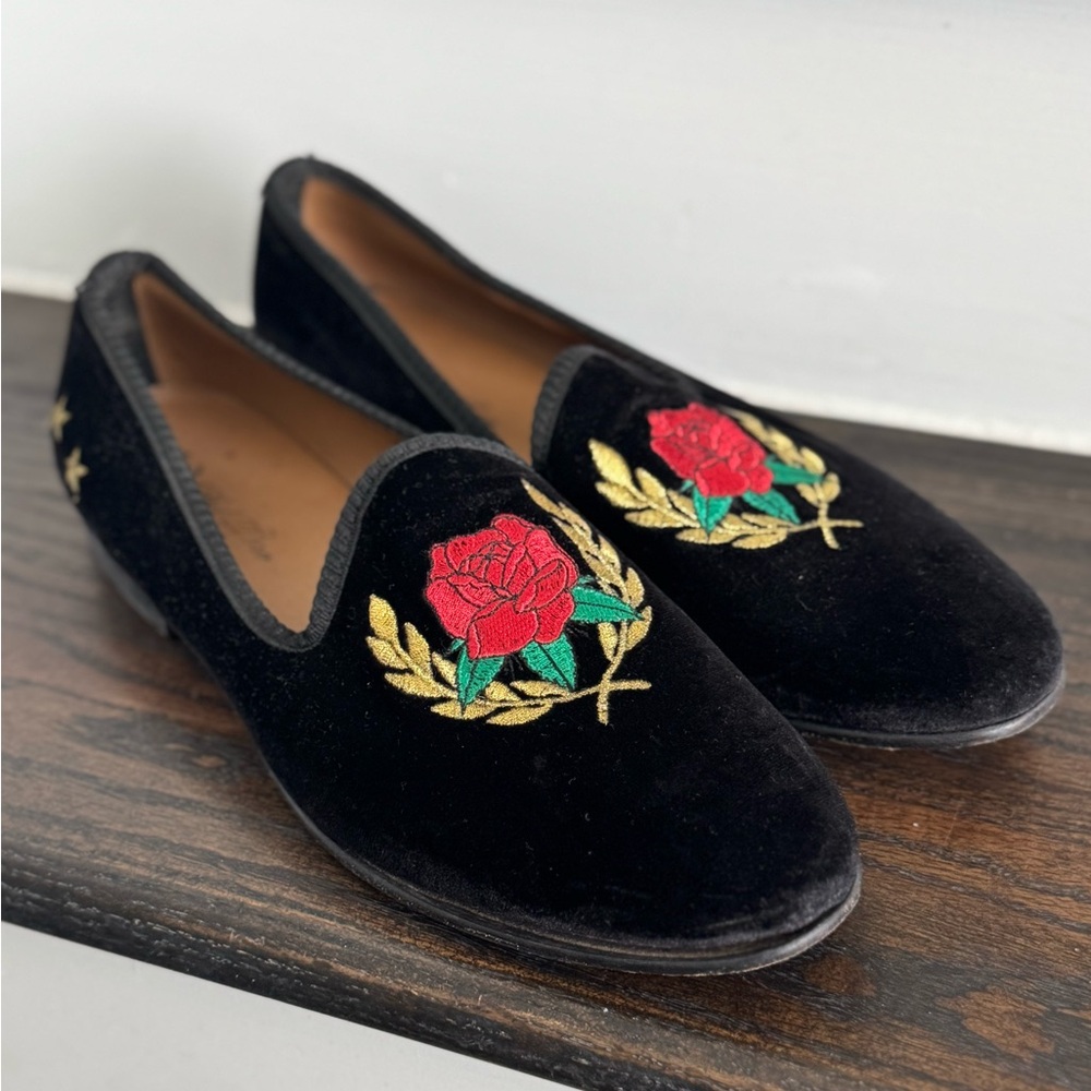 Del Toro MEN'S Embroidered Velvet Loafer